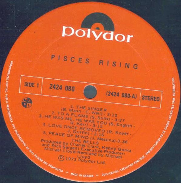 The Bells - Pisces Rising [Vinyl] | Polydor (2424 080) - 2