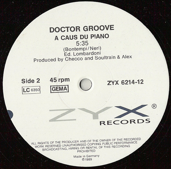 Doctor Groove - Throughout Your Years | ZYX Records (ZYX 6214-12) - 2