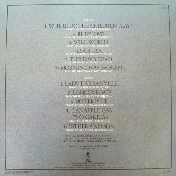 Cat Stevens - Morning Has Broken | Island Records (204 353) - 2