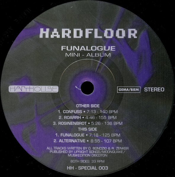 Hardfloor - Funalogue | Harthouse (HH-SPECIAL 003) - 3