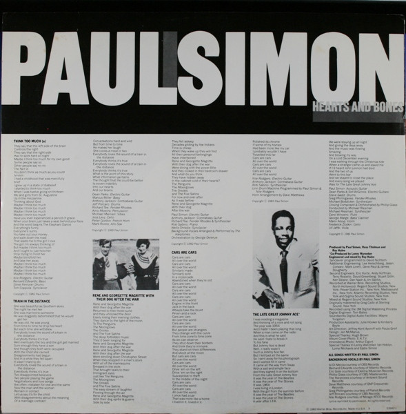 Paul Simon - Hearts And Bones | Warner Bros. Records (9 23942-1) - 3