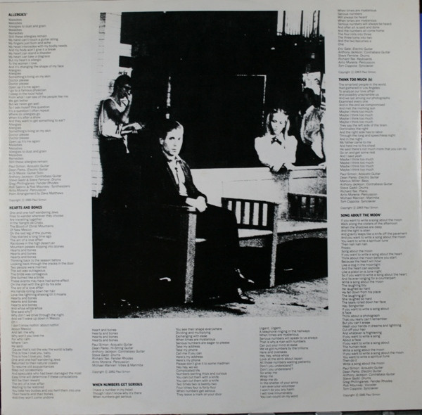 Paul Simon - Hearts And Bones | Warner Bros. Records (9 23942-1) - 4