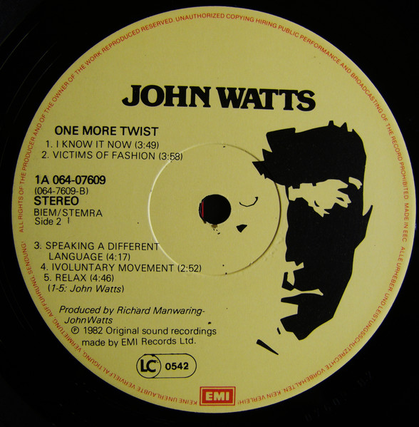 John Watts - One More Twist | EMI (1A 064-07609) - 4