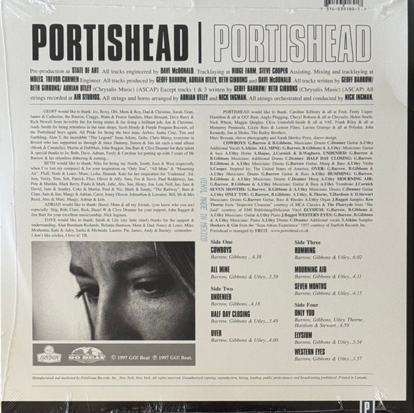 Portishead - Portishead (2LP) [Vinyl] | Go! Beat (00602557150995) - 2