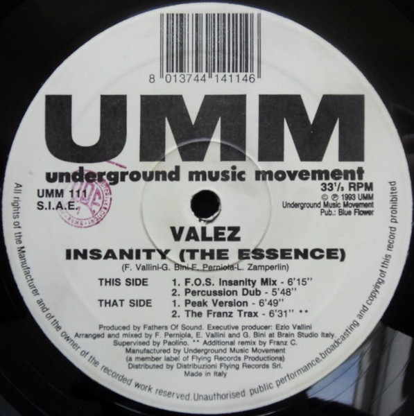 Valez - Insanity (The Essence) | UMM (UMM 111) Valez - Insanity (The Essence) | UMM (UMM 111)