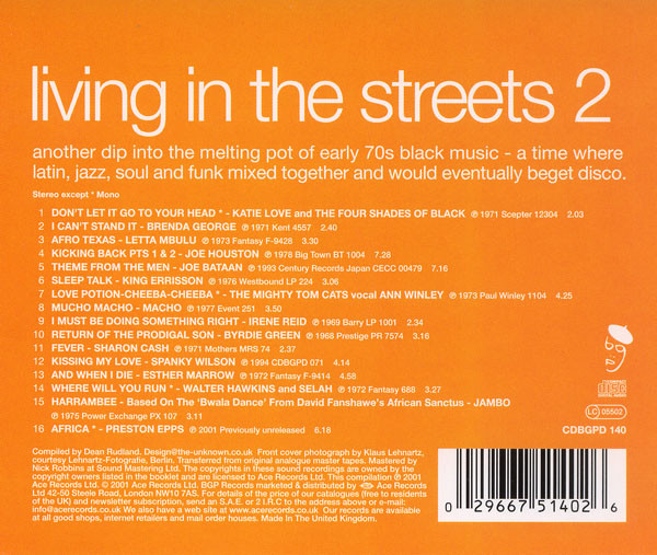 Various - Living In The Streets 2 | BGP Records (CDBGPD 140)