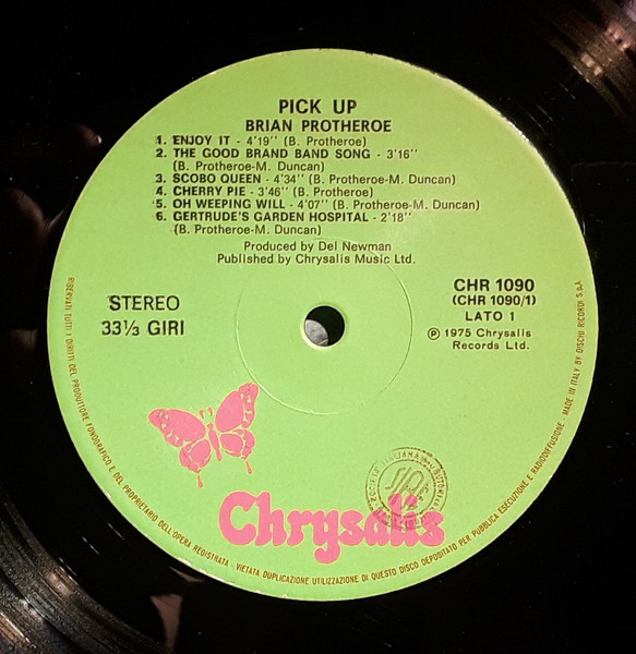 Brian Protheroe - Pick-Up | Chrysalis (CHR.1090) - 3
