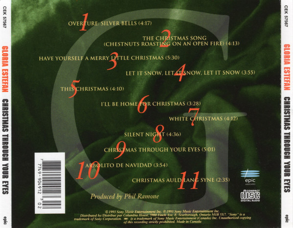 Gloria Estefan - Christmas Through Your Eyes | Epic (CEK 57567) - 2