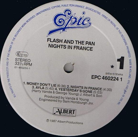 Flash & The Pan - Nights In France | Epic (EPC 460224 1)