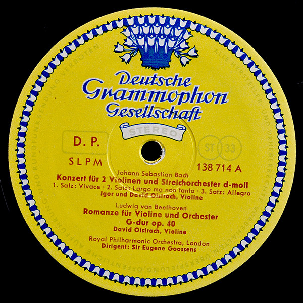 David Oistrach Und Igor Oistrach - Johann Sebastian Bach • Ludwig van Beethoven • Antonio Vivaldi - David Und Igor Oistrach | Deutsche Grammophon (SLPM 138 714) - 3 David Oistrach Und Igor Oistrach - Johann Sebastian Bach • Ludwig van Beethoven • Antonio Vivaldi - David Und Igor Oistrach | Deutsche Grammophon (SLPM 138 714) - 3