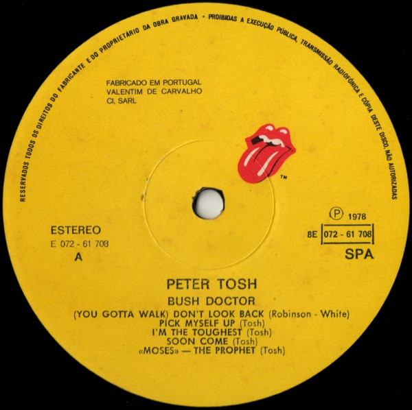 Peter Tosh - Bush Doctor | Rolling Stones Records (8E 072-61 708) - 3 Peter Tosh - Bush Doctor | Rolling Stones Records (8E 072-61 708) - 3