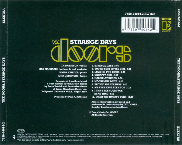 The Doors - Strange Days | Elektra (7559-74014-2) - 2