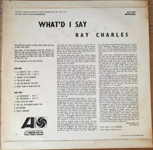 Ray Charles - What'd I Say | Atlantic (AL-31,081) - 2 Ray Charles - What'd I Say | Atlantic (AL-31,081) - 2