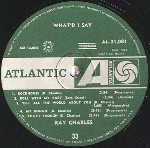 Ray Charles - What'd I Say | Atlantic (AL-31,081) - 4 Ray Charles - What'd I Say | Atlantic (AL-31,081) - 4