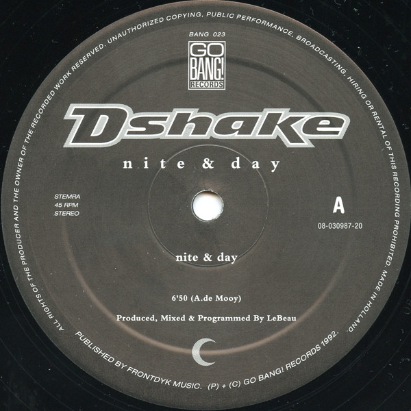 D-Shake - Nite & Day | Go Bang! Records (BANG 023) - 3
