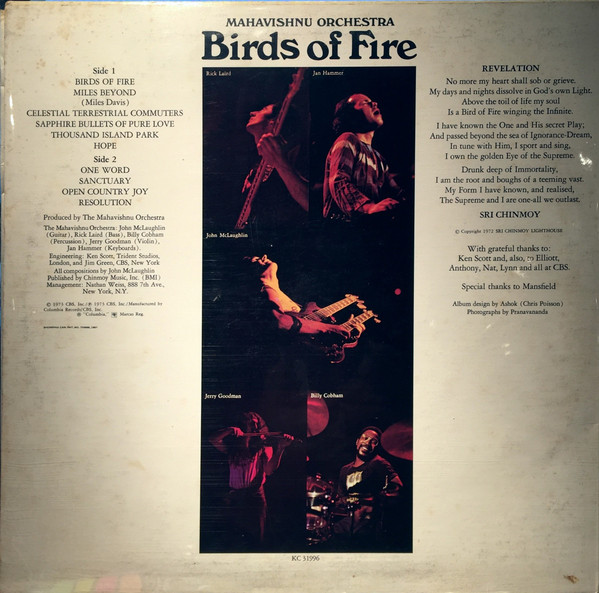 Mahavishnu Orchestra - Birds Of Fire | Columbia (KC 31996) - 2
