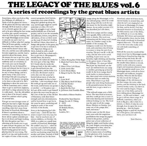 Big Joe Williams - The Legacy Of The Blues Vol. 6 | Sonet (SNTF 635) - 2