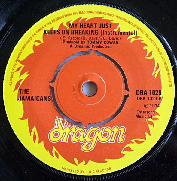 The Jamaicans - My Heart Just Keeps On Breaking | Dragon (DRA 1029) - 2 The Jamaicans - My Heart Just Keeps On Breaking | Dragon (DRA 1029) - 2