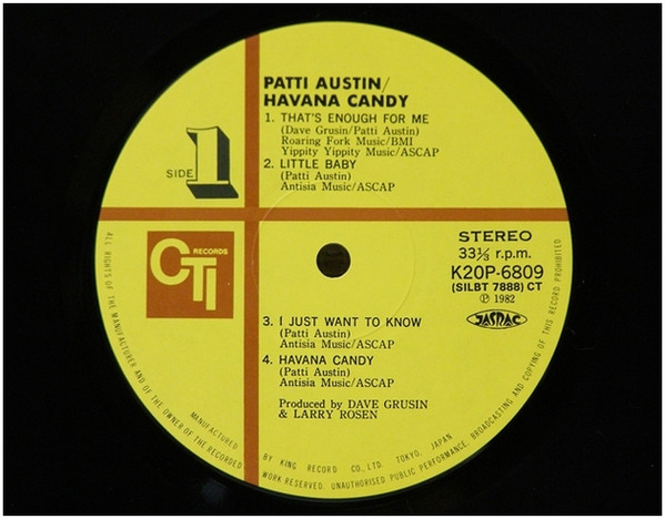 Patti Austin - Havana Candy | CTI Records (K20P-6809) - 3