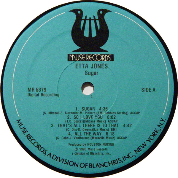 Etta Jones - Sugar | Muse Records (MR 5379) - 3