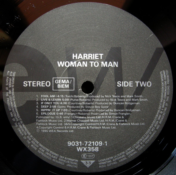 Harriet Roberts - Woman To Man | EastWest (9031-72109-1) - 4