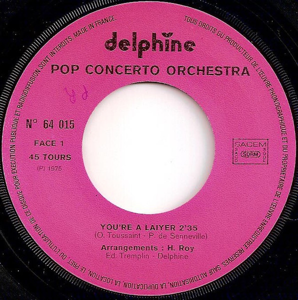 Pop Concerto Orchestra - You're A Laiyer | Delphine (64015) - 3