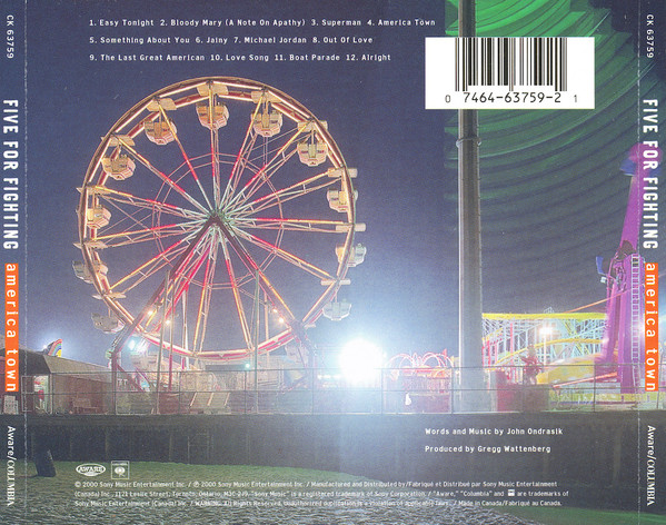 Five For Fighting - America Town [CD] | Columbia (CK 63759) - 2