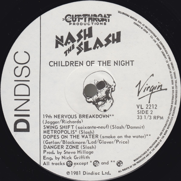 Nash The Slash - Children Of The Night [Vinyl] | Virgin (VL 2212) - 4