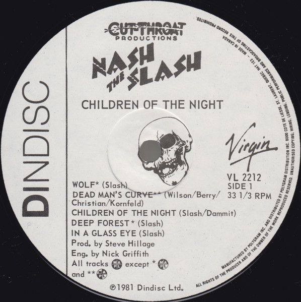 Nash The Slash - Children Of The Night [Vinyl] | Virgin (VL 2212) - 3