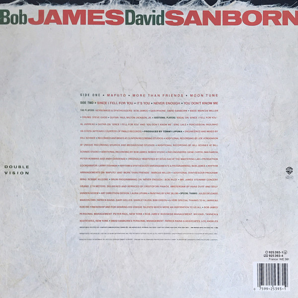 Bob James / David Sanborn - Double Vision | Warner Bros. Records (925 393-1) - 2 Bob James / David Sanborn - Double Vision | Warner Bros. Records (925 393-1) - 2