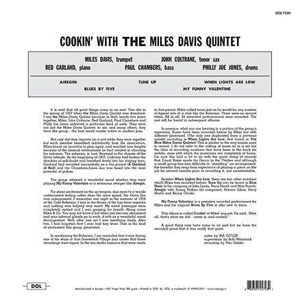 The Miles Davis Quintet - Cookin' With The Miles Davis Quintet | DOL (DOL723H) - 2 The Miles Davis Quintet - Cookin' With The Miles Davis Quintet | DOL (DOL723H) - 2