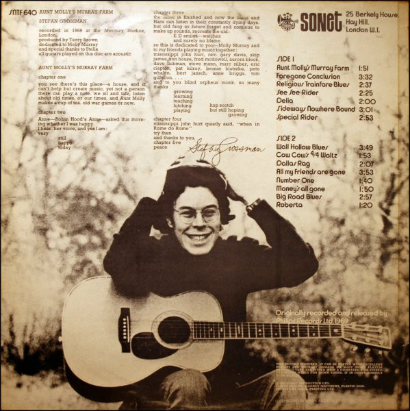 Stefan Grossman - Aunt Molly's Murray Farm | Sonet (SNTF 640) - 2 Stefan Grossman - Aunt Molly's Murray Farm | Sonet (SNTF 640) - 2