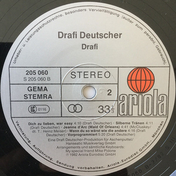 Drafi Deutscher - Drafi | Ariola (205 060) - 4 Drafi Deutscher - Drafi | Ariola (205 060) - 4