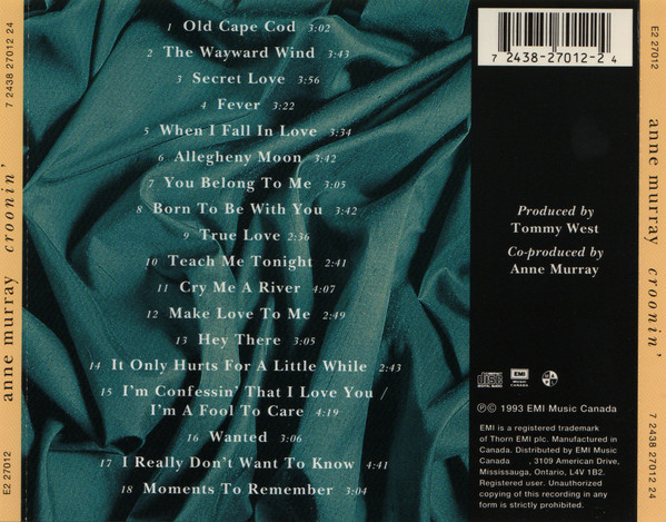 Anne Murray - Croonin' | EMI Music Canada (72438 27012 2 4) - 2 Anne Murray - Croonin' | EMI Music Canada (72438 27012 2 4) - 2