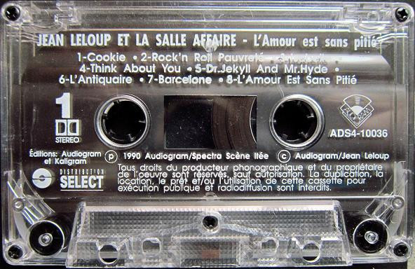 Jean Leloup & La Sale Affaire - L'Amour Est Sans Pitié [Cassette] | Audiogram (ADS4 10036) - 4