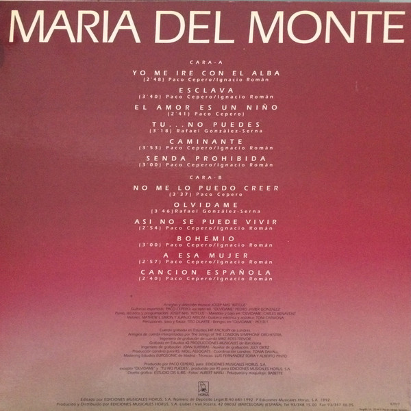 María Del Monte - Con El Alma | Horus (42017) - 3