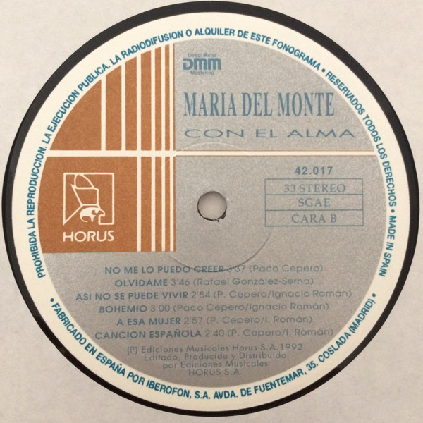 María Del Monte - Con El Alma | Horus (42017) - 4