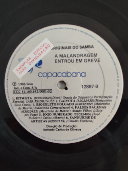 Os Originais Do Samba - A Malandragem Entrou Em Greve | Nova Copacabana (12897) - 4 Os Originais Do Samba - A Malandragem Entrou Em Greve | Nova Copacabana (12897) - 4