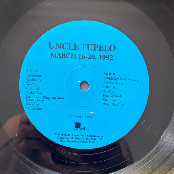 Uncle Tupelo - March 16-20, 1992 | Legacy (88691953221) - 3
