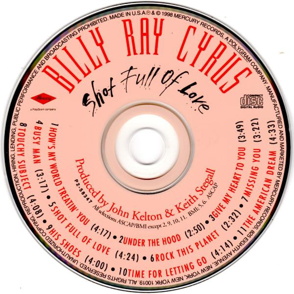Billy Ray Cyrus - Shot Full Of Love | Mercury (P2-58347) - 3
