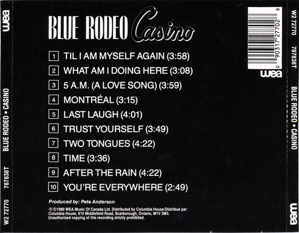 Blue Rodeo - Casino | WEA (W2 72770) - 2 Blue Rodeo - Casino | WEA (W2 72770) - 2