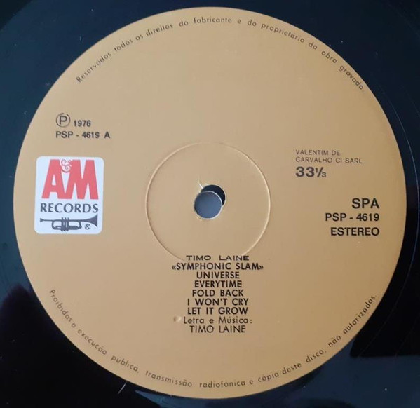 Symphonic Slam - Symphonic Slam | A&M Records (PSP-4619) - 3