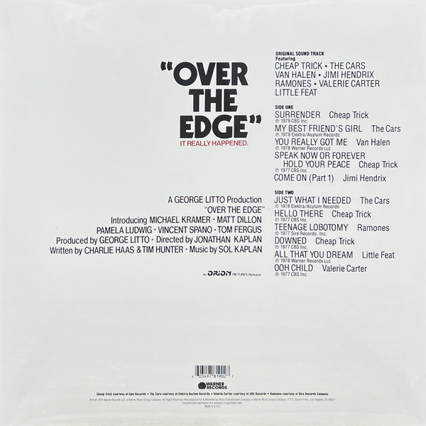Various - Over The Edge (Original Sound Track) | Warner Records (RCV1 3335) - 2