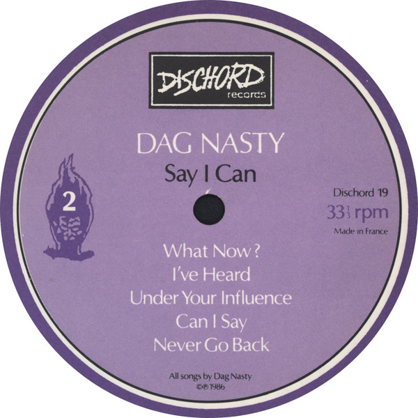 Dag Nasty - Can I Say | Dischord Records (Dischord № 19) - 4 Dag Nasty - Can I Say | Dischord Records (Dischord № 19) - 4