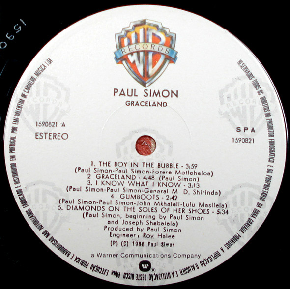 Paul Simon - Graceland | Warner Bros. Records (1590821) - 2