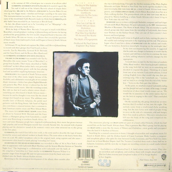 Paul Simon - Graceland | Warner Bros. Records (1590821)