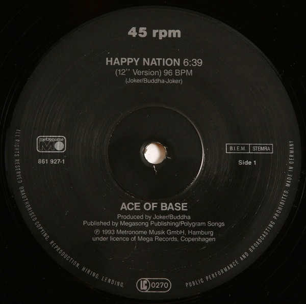 Ace Of Base - Happy Nation | Metronome (861 927-1) - 3 Ace Of Base - Happy Nation | Metronome (861 927-1) - 3