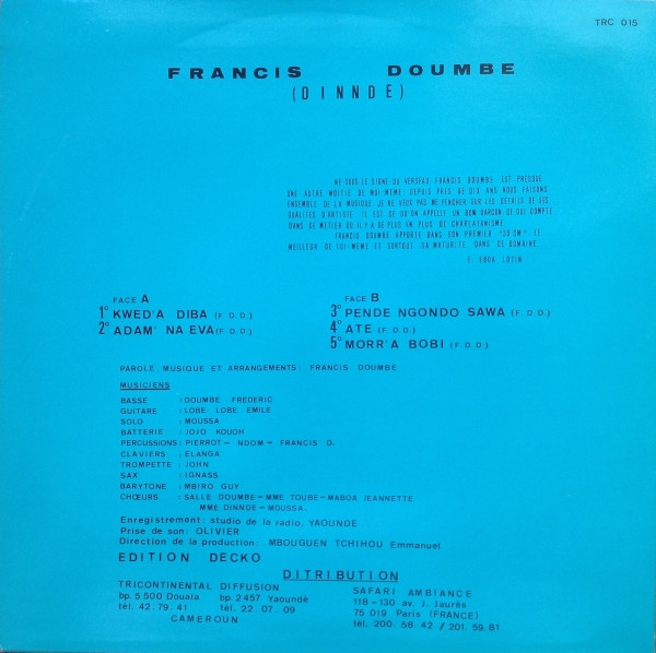 Francis Doumbe - Kwed'a Diba | Tricontinental Diffusion (TRC 015) - 2 Francis Doumbe - Kwed'a Diba | Tricontinental Diffusion (TRC 015) - 2