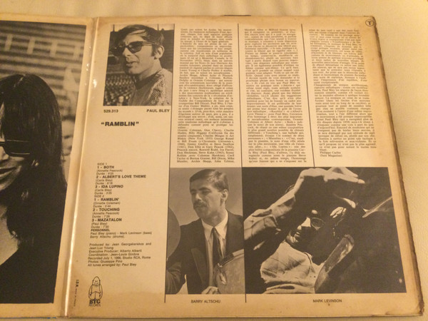 Paul Bley - Ramblin' | BYG Records (529.313) - 3