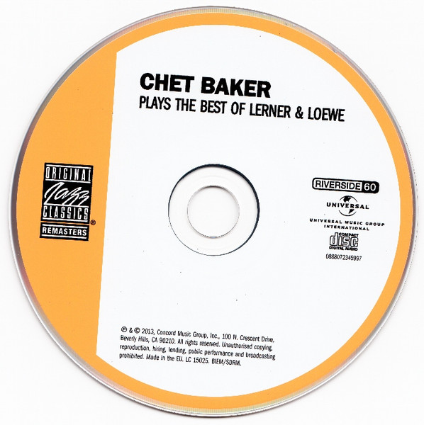 Chet Baker - Plays The Best Of Lerner & Loewe | Riverside Records (0888072345997) - 3